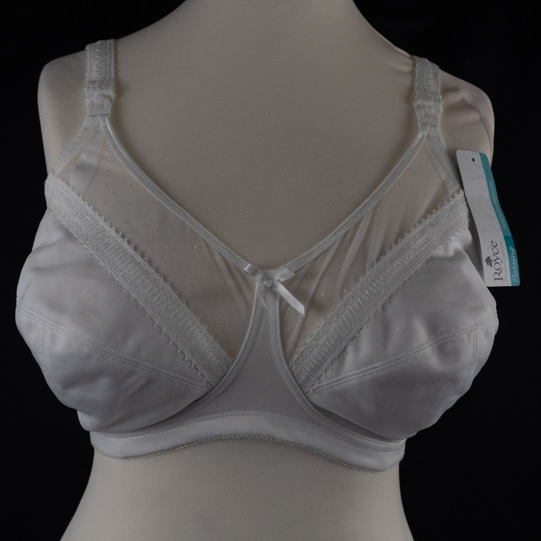 Royce Nursing Bra White 34F Drop Cups Charlotte 822 New with Tags