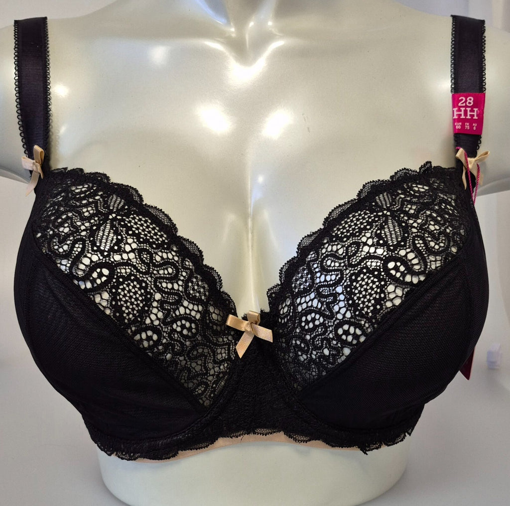 Curvy Kate 'Ellace' Bra 28HH Black &amp; Champaigne BNWT