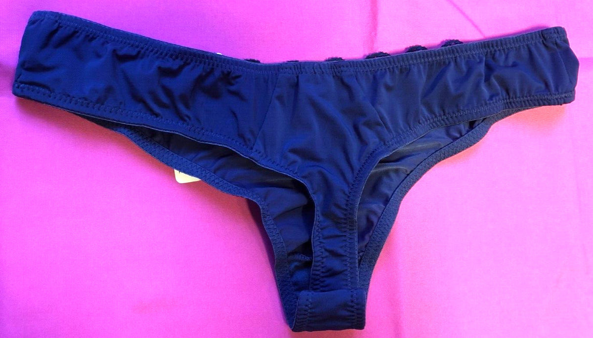 Thong Small Blue Lace Detail 9290 by Bassoni New with Tags