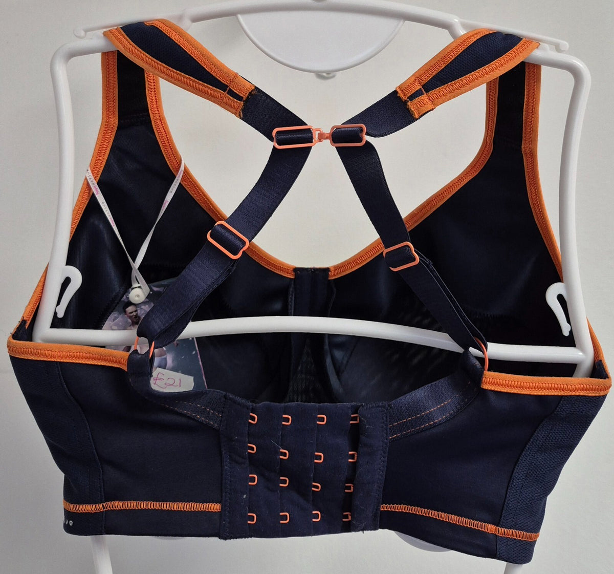 Freya Sports Bra  28G Navy &amp; Orange NWT