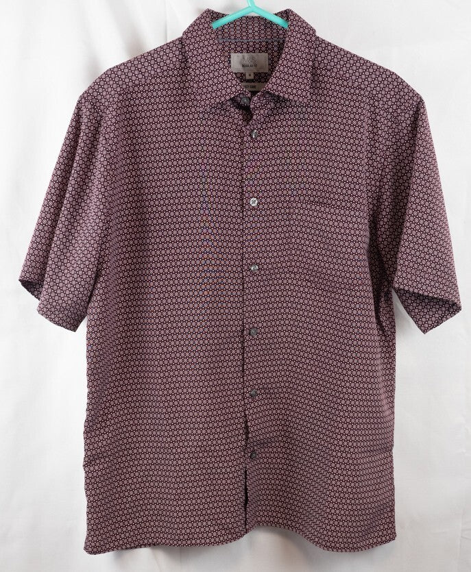 M&amp;S Men's Shirt Burgundy Medium Pre-Owned