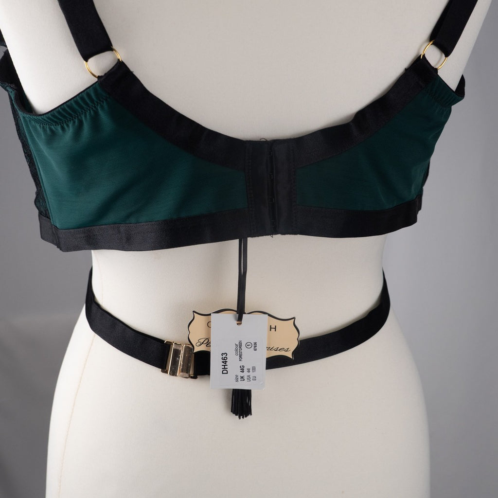 Bra 44G Forest Green Harness Style DH463 Underwired by Gabifresh BNWT