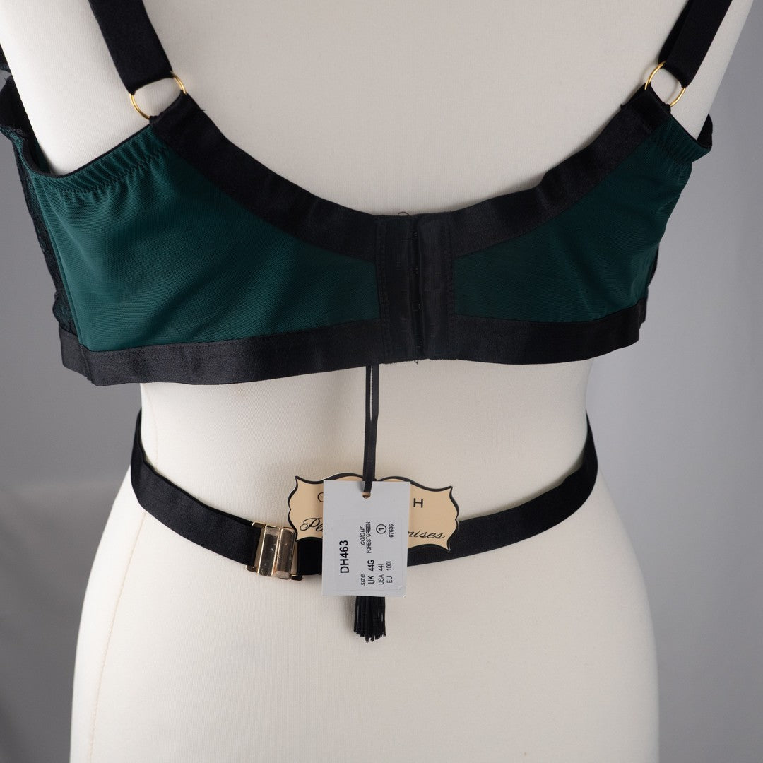 Bra 44G Forest Green Harness Style DH463 Underwired by Gabifresh BNWT
