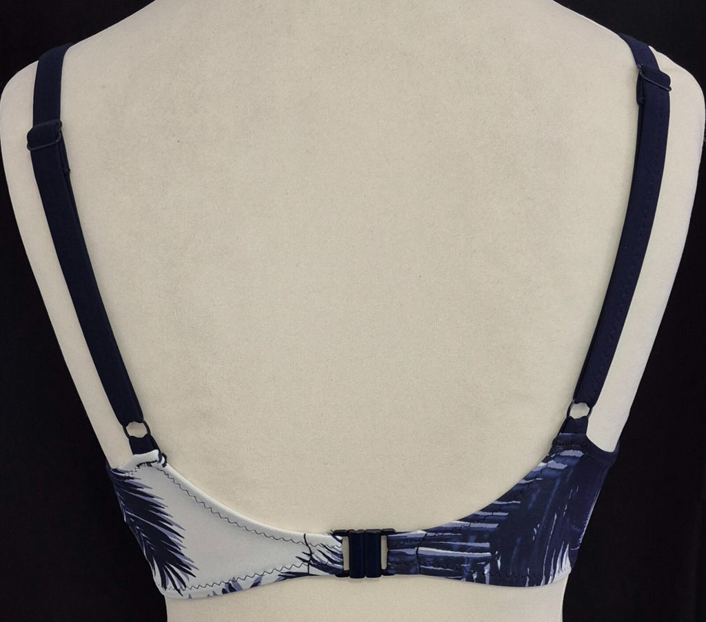 Fantasie 'Carmelita Avenue' Bikini Top Blue/White 32E NWT
