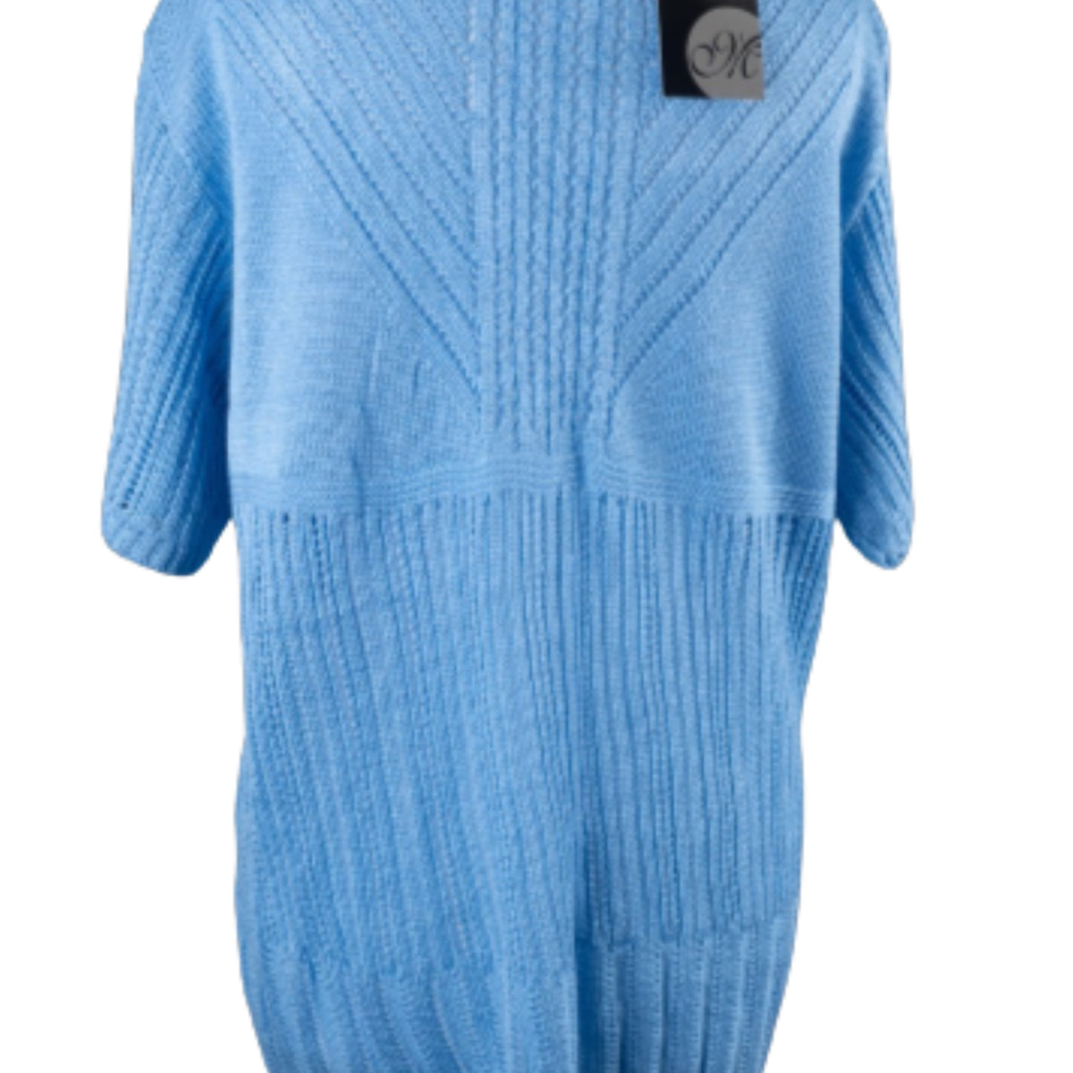 Monique Blue Womens M-L Short Sleeved Knitted Cardigan BNWT