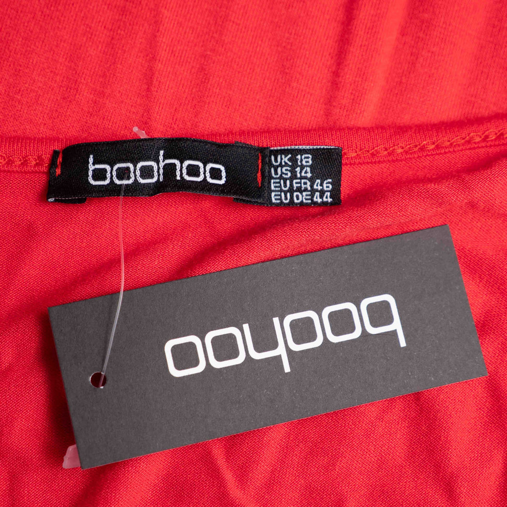 Boohoo Red Maxi Dress Size 18 NWT