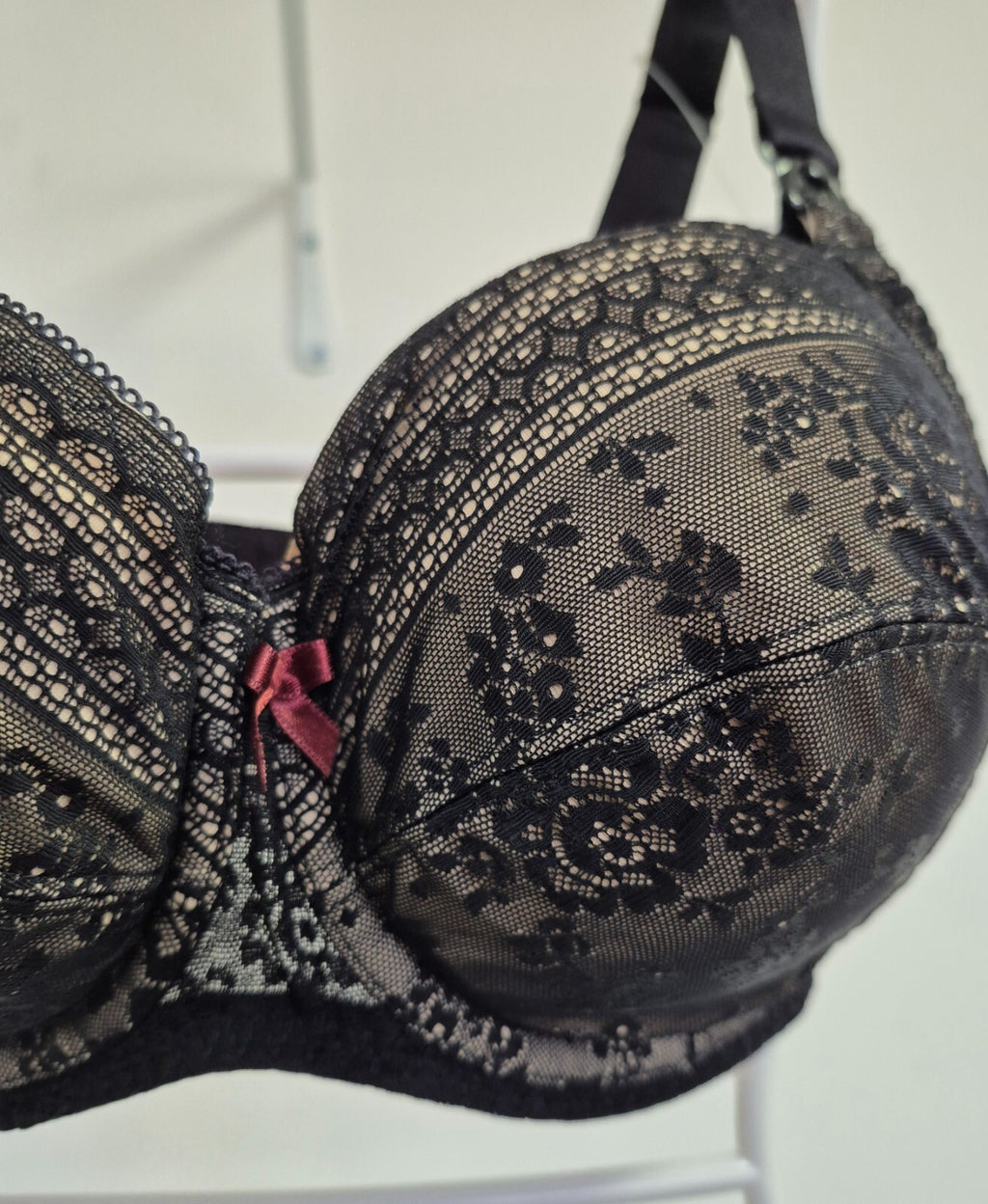 Anita Maternity Bra 30F Black &amp; Nude NWT