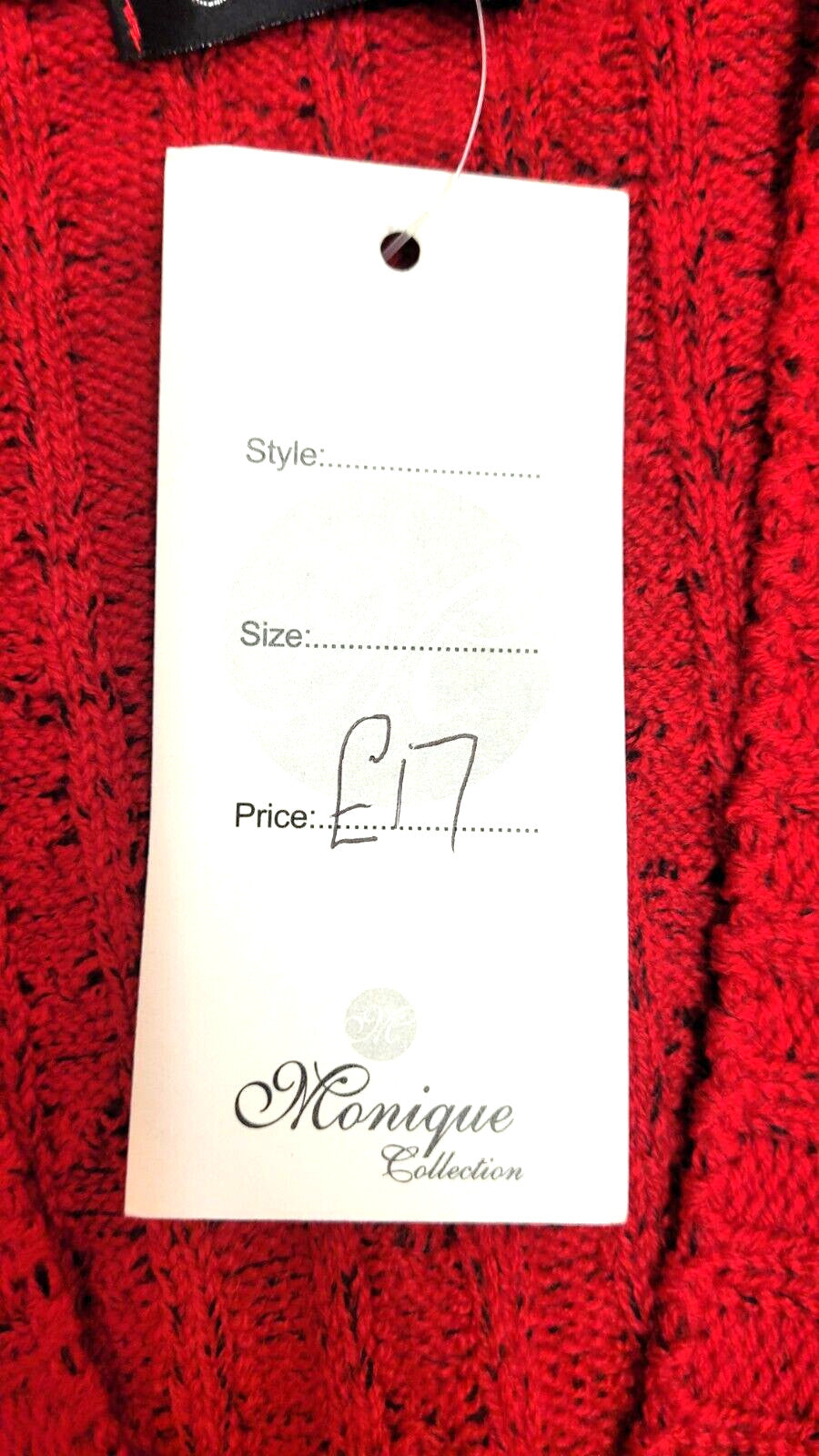 Womens Sleeveless Cardigan S/M Red Button Through V-Neck by Monique BNWT