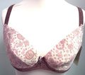 Corin Bra 34F Pink/Brown Plunge Underwired Padded Floral Print Madi 12804 BNWT
