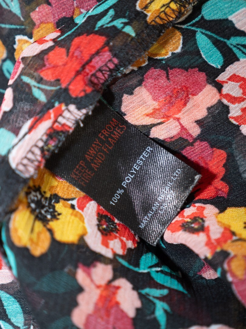 Papaya Shear Floral Top Size 12 | Pre-Owned