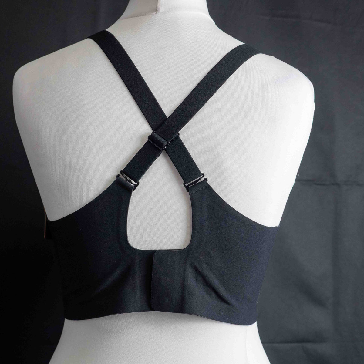 Celeste D'Or black padded curve bra with adjustable straps and removable pads.