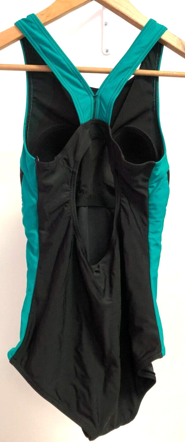 Swimsuit XS Black/Green Non-Wired Padded Racerback by My Charmo BNWT