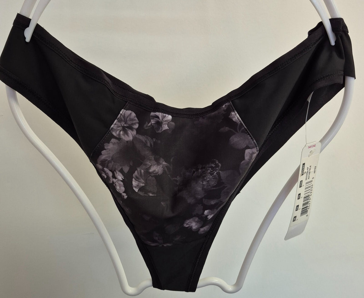 Freya Shapewear &amp; Thong 36DD/L Black/Grey Floral NWT