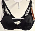 M&amp;S Bra 34A Black T-Shirt Underwired Padded High Lace Apex New with Tags