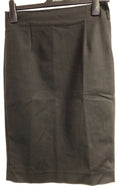 Zara Pencil Skirt UK-Medium Black Knee Length Side Zip Black Slit  Pre-Owned