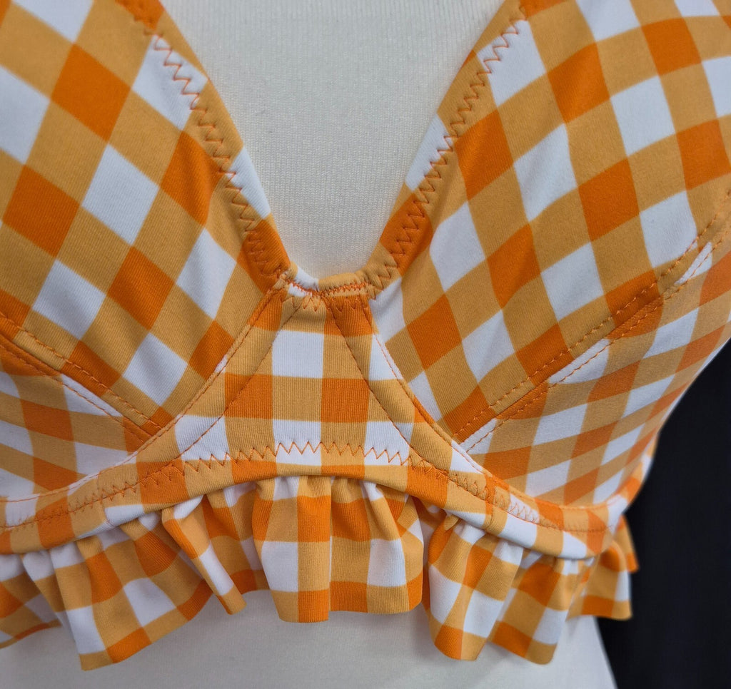 Freya Bikini Top Orange/White 30F NWT