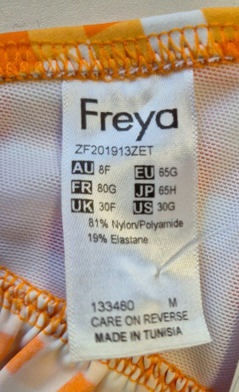 Freya Bikini Top Orange/White 30F NWT