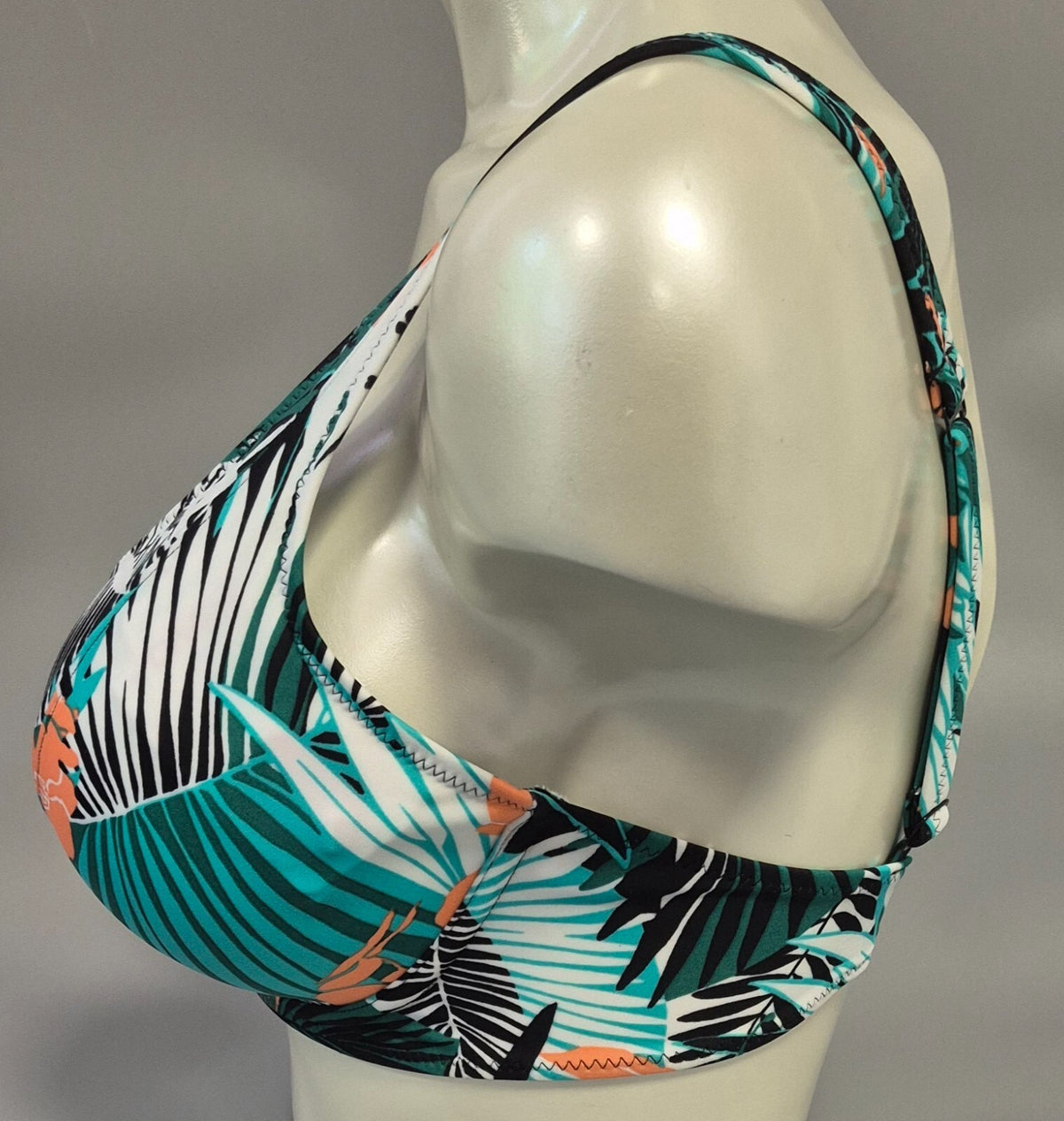 Freya 'Honolua Bay' Bikini Top Black/Green/Multi UK 30F NWT