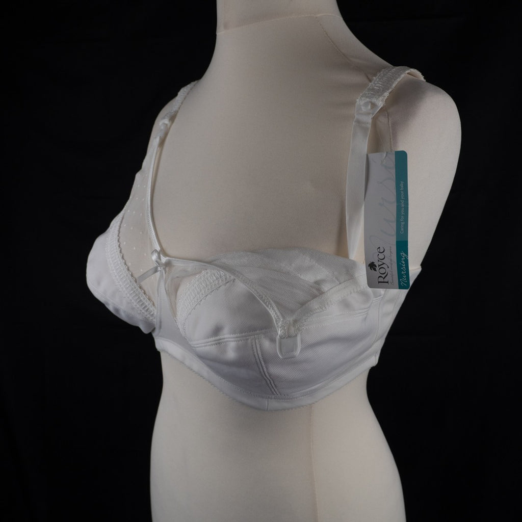 Royce Nursing Bra White 34F Drop Cups Charlotte 822 New with Tags