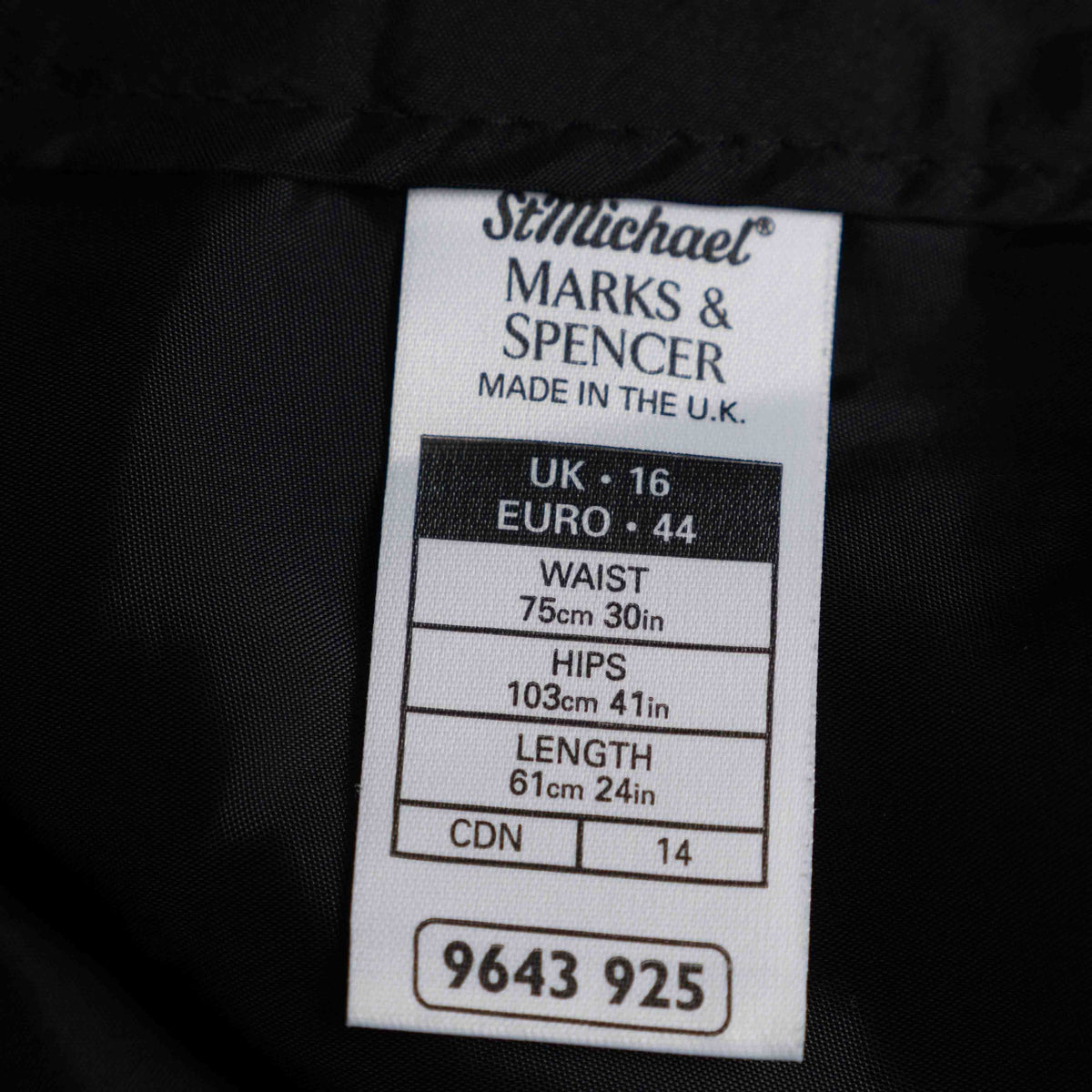 Marks & Spencer black velvet pencil skirt UK 12, back zip closure, fully lined.