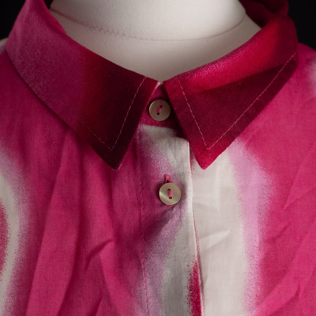 Primark Pink Wave Pattern Long Sleeve Shirt Size XS Pre-Owned