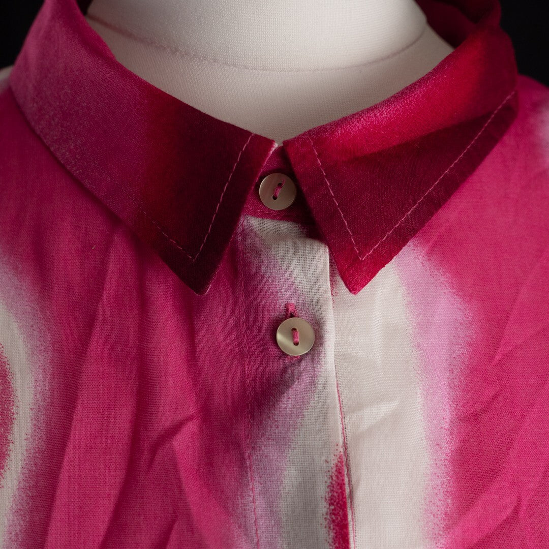Primark Pink Wave Pattern Long Sleeve Shirt Size XS Pre-Owned