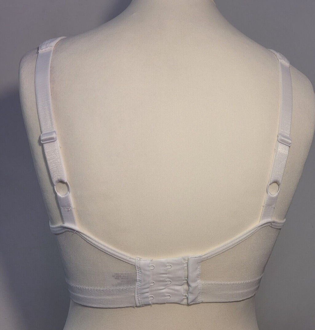 Bra 34C White Non-Wired Non Padded Soft Cup Comfort Straps QX930 by Lunaire BNWT