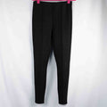 New Look black leggings with elasticated waistband and central line detail, size 10.