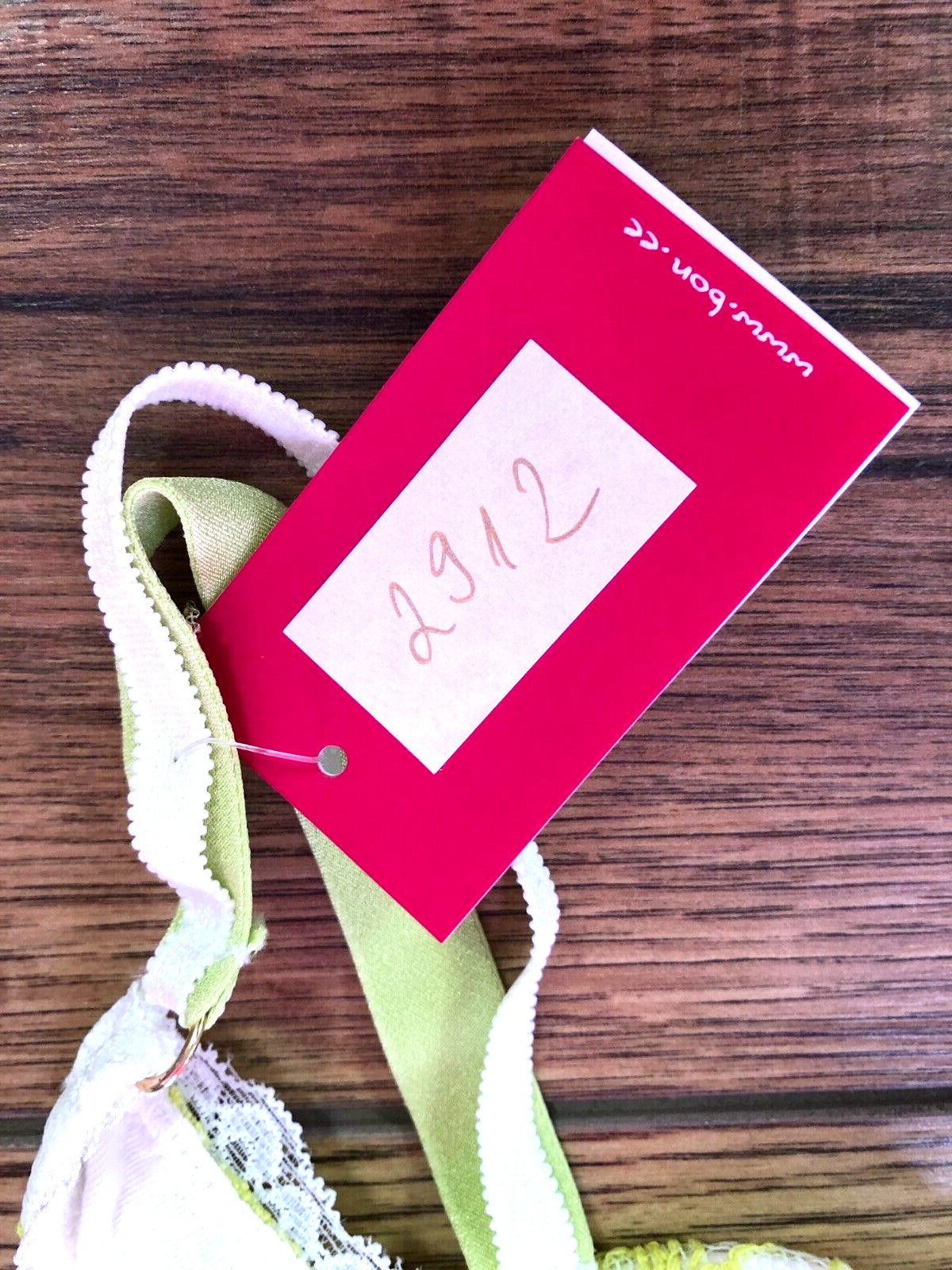 Bonbon Bra and Thong Set Bra Medium Thong Small Green New with Tags
