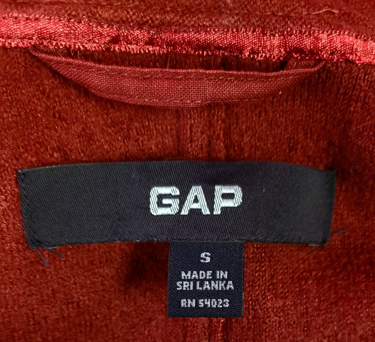 GAP Wool Jacket UK-Small Red Short Double Breasted Button Front  Pre-Owned