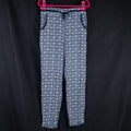 Atmosphere blue and white trousers with elasticated waist and two front pockets.