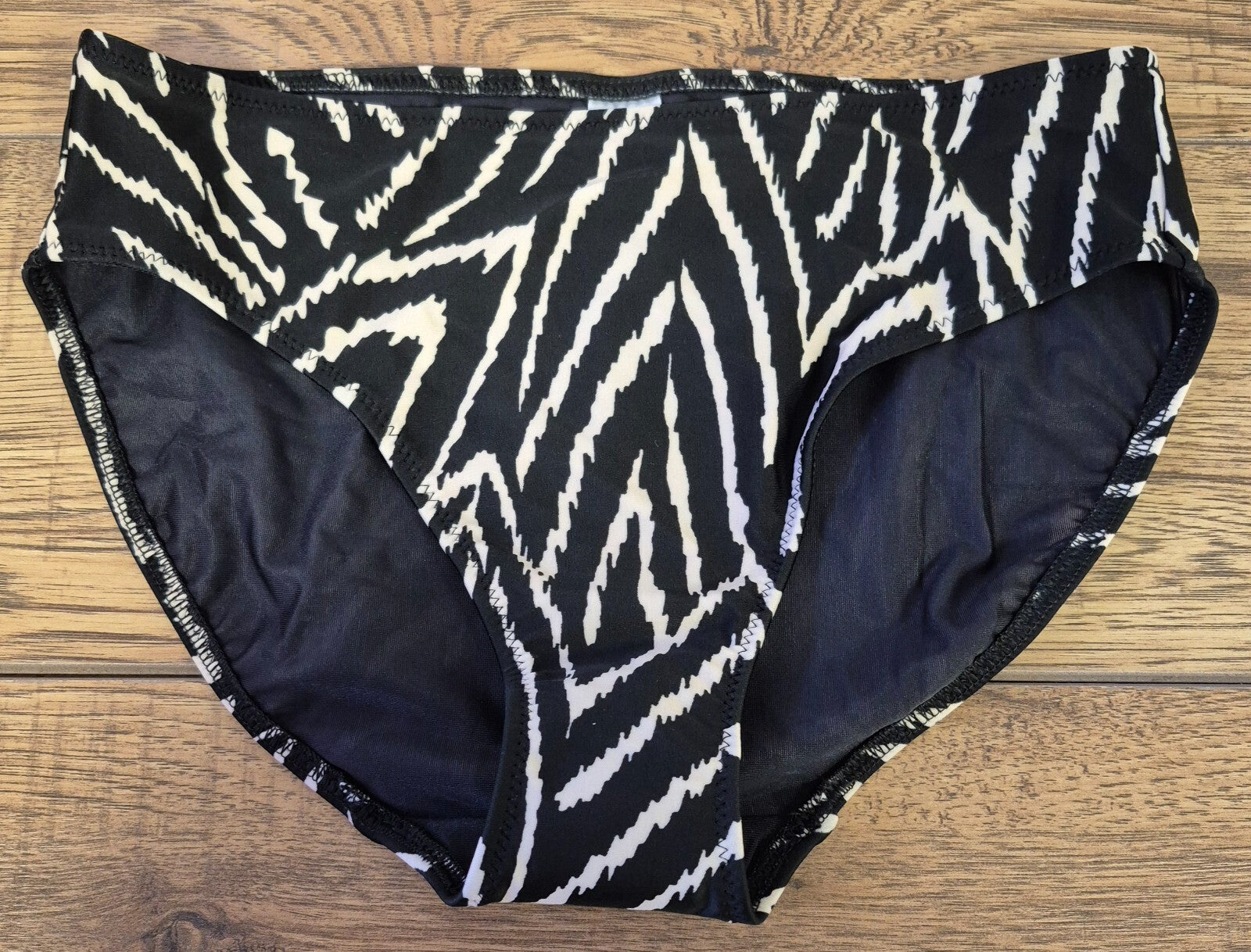Fantasie 'Silhouette Island' Bikini Bottoms Black &amp; White Size Small NWT