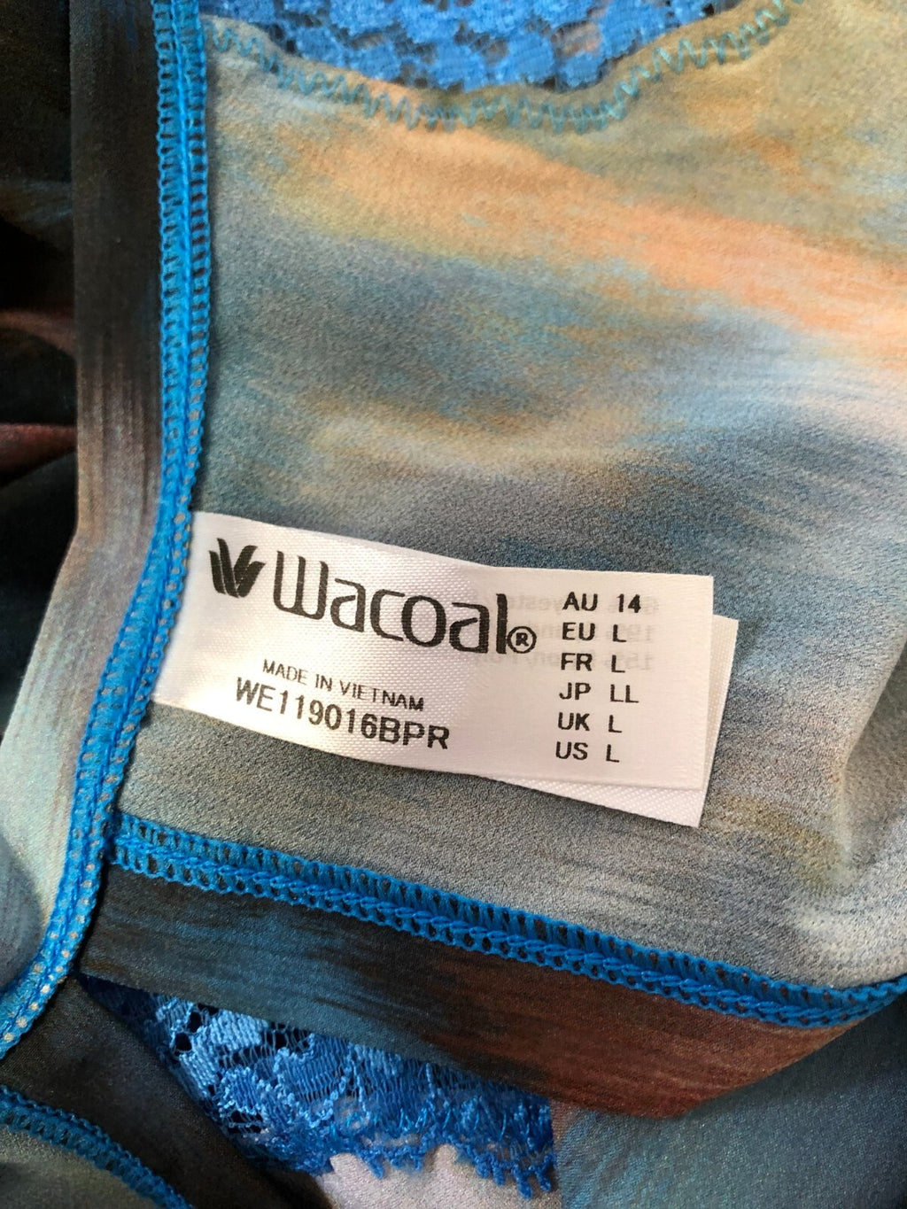 Wacoal Camisole Blue Floral Blur S Non Wired Non Padded BNWT