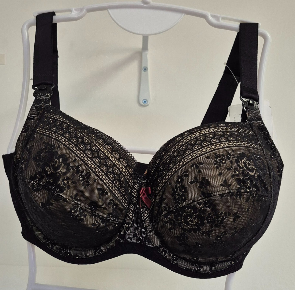 Anita Maternity Bra 30F Black &amp; Nude NWT