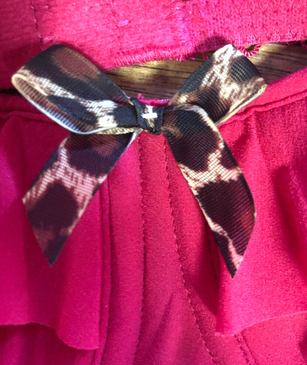 Miss Mandalay Bra 30E Hot Pink Balconette Frill Detail Gigi New with Tags