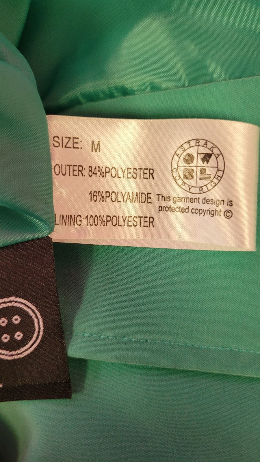 ASTRAKA Raincoat UK- Medium Emerald Green Button Front Pockets Pre-Owned