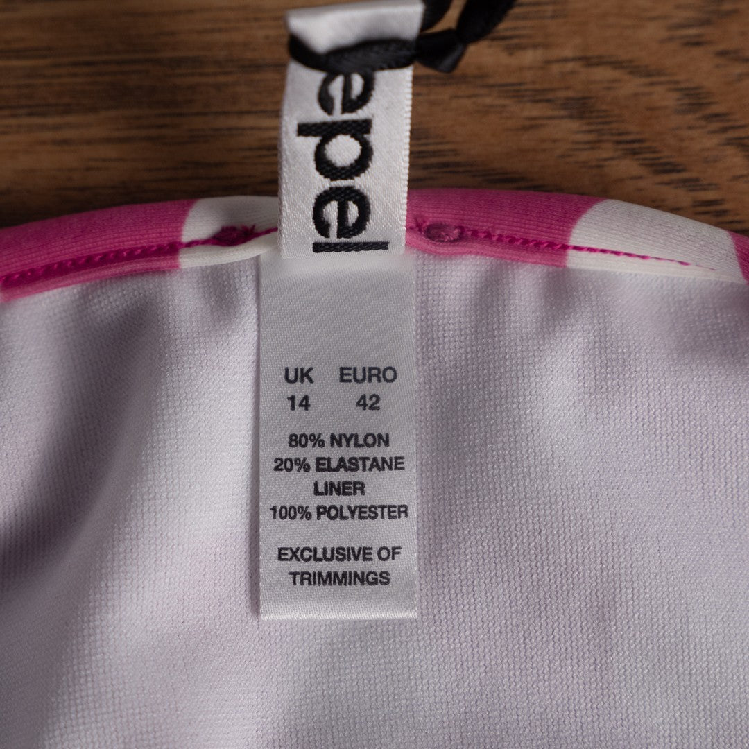Lepel Bikini Bottoms UK14 Fuchsia Polka Dot Tie Sides Lined  New+Tags