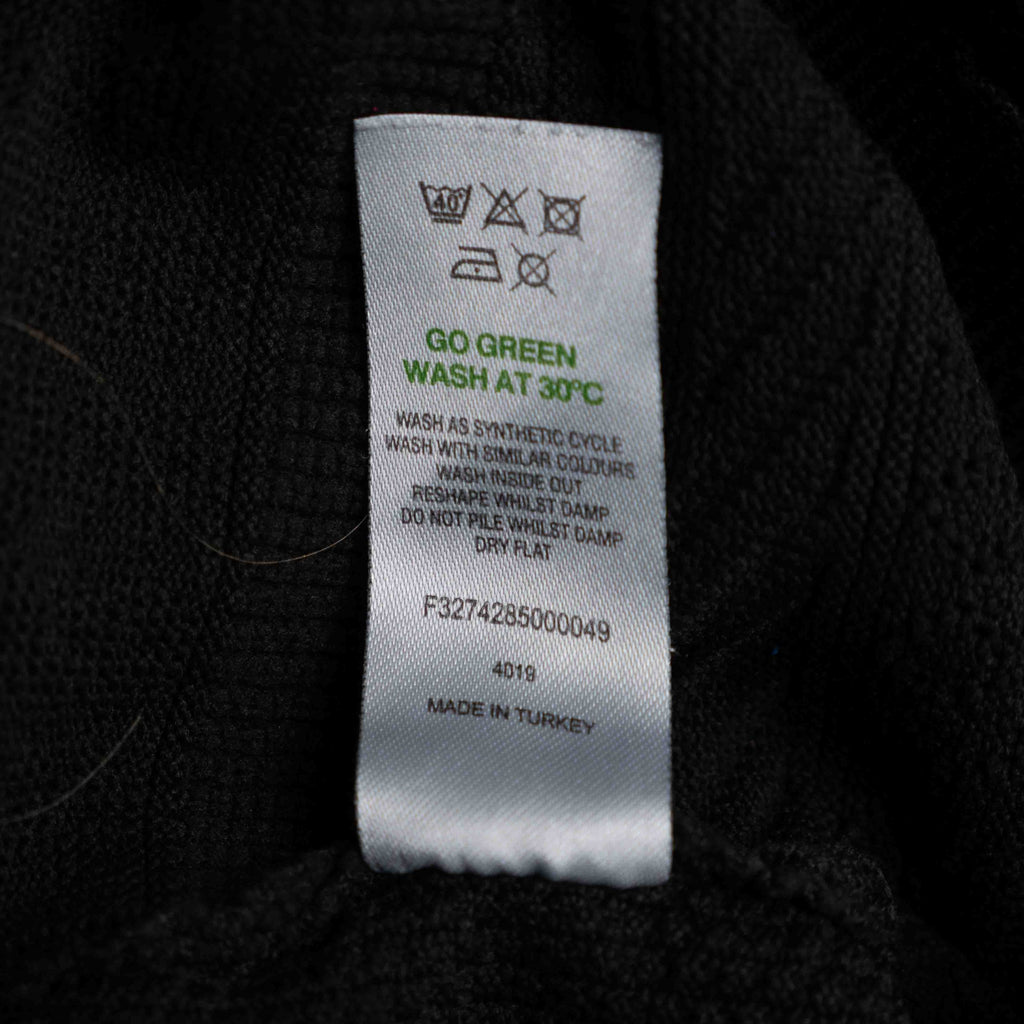 Unbranded black textured knit jumper with relaxed fit and no visible flaws.