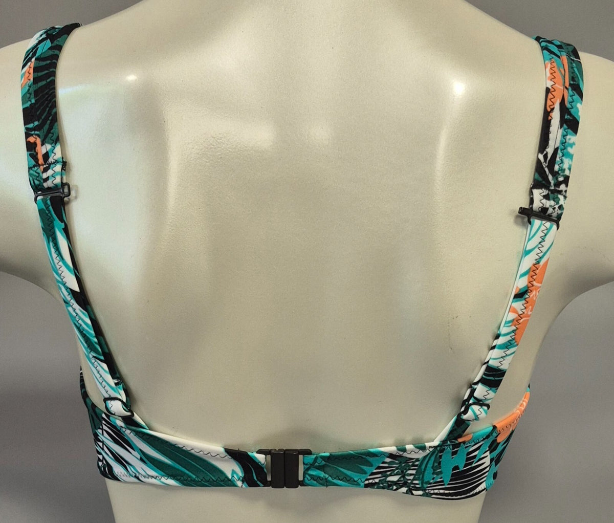 Freya 'Honolua Bay' Bikini Top Black/Green/Multi UK 30F NWT