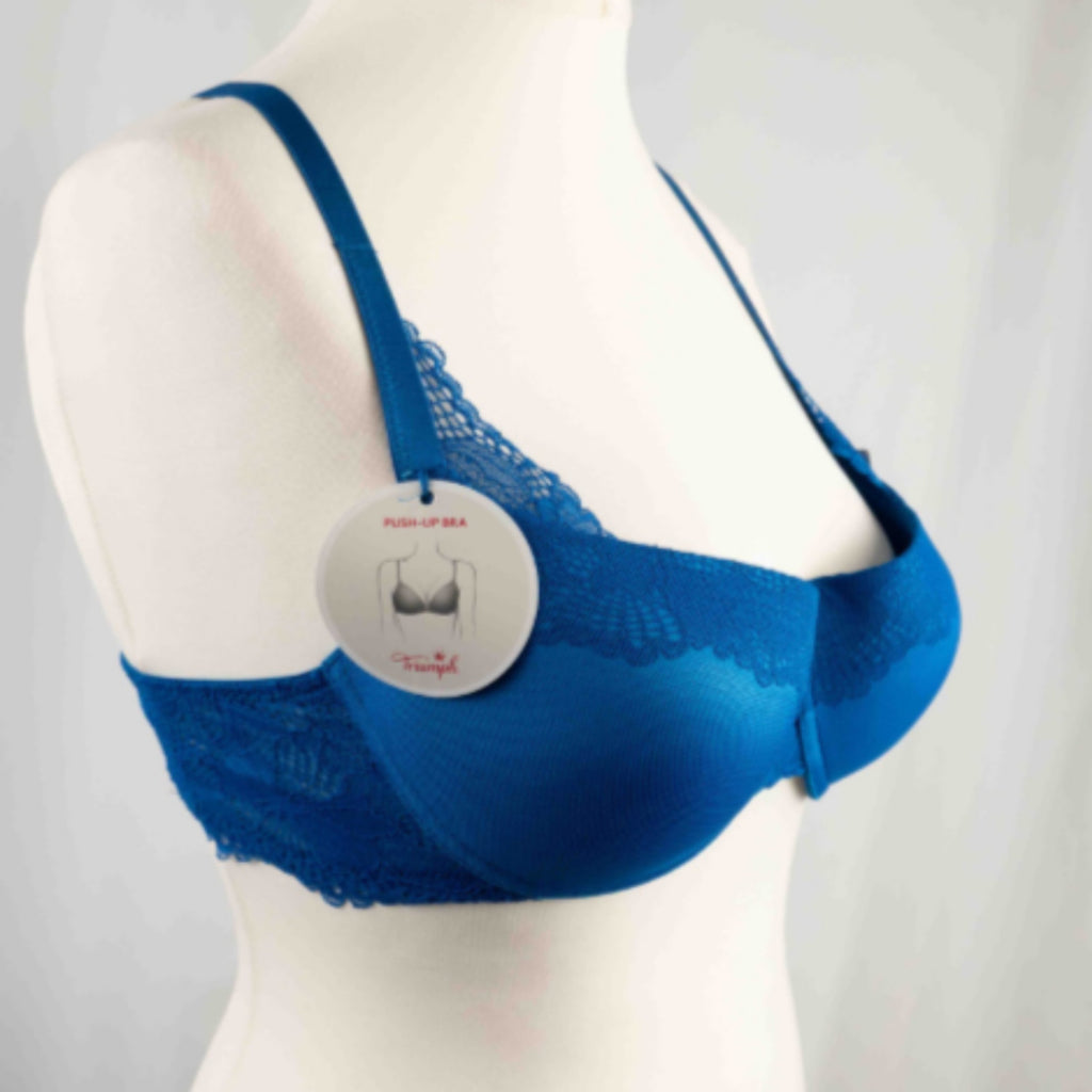 Blue Triumph 38A Push Up Bra Underwired BNWT