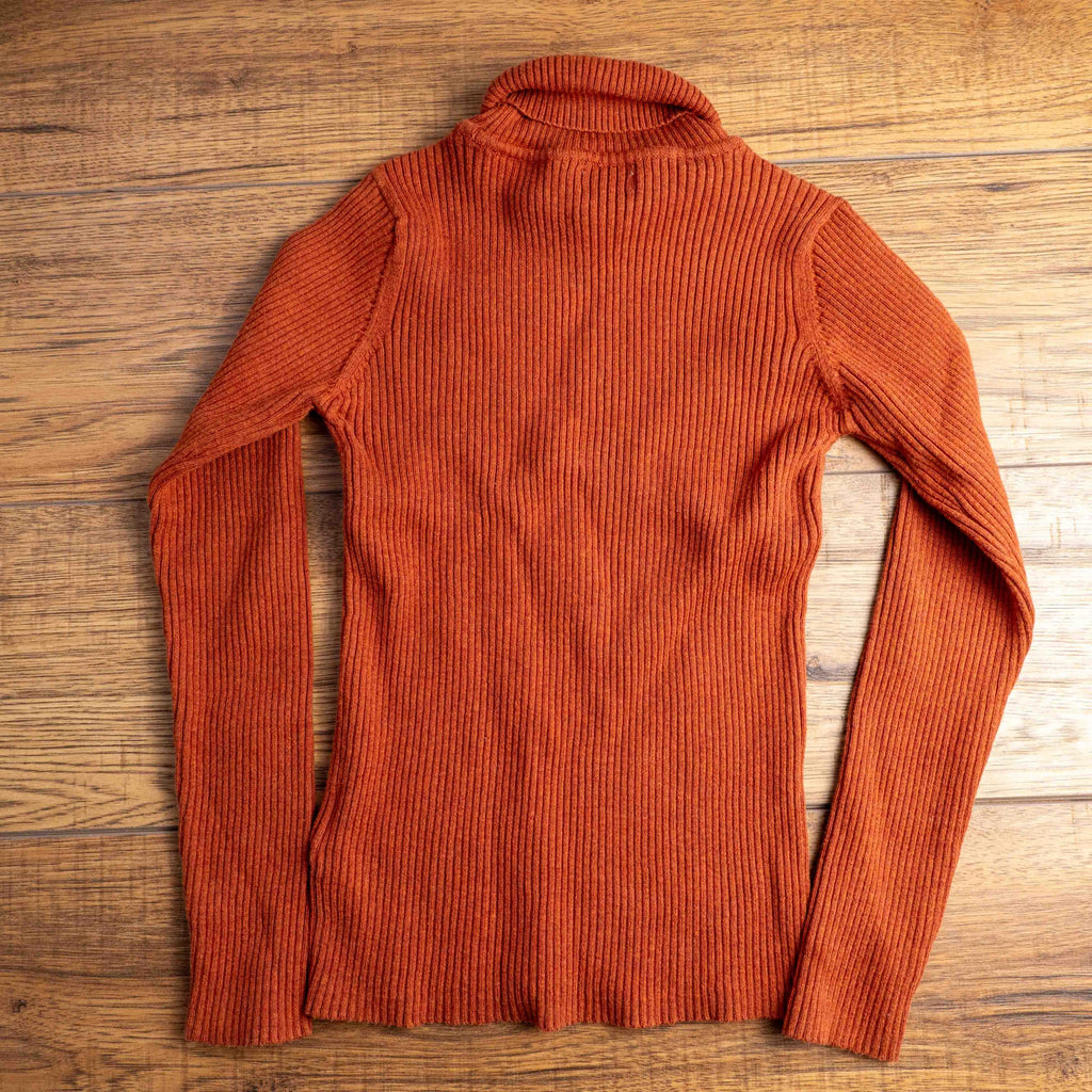 Next brown ribbed turtleneck jumper for kids, slim fit, long sleeves, excellent condition.
