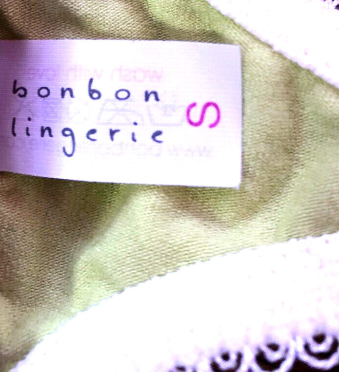Bonbon Bra and Thong Set Bra Medium Thong Small Green New with Tags