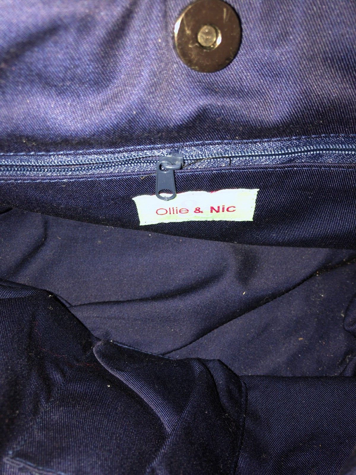Ollie &amp; Nic Navy and Aqua Handbag Pre-Owned
