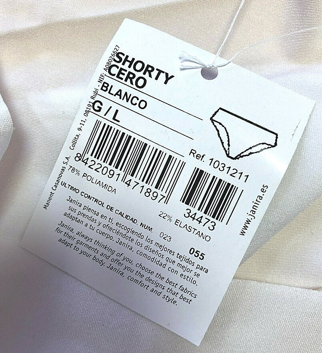 Janira white full briefs with scalloped edging, made from polyamide blend, BNWT.