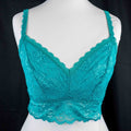 M&amp;S Lingerie Green Floral Lace Crop Top Size 12 NWT RRP £9.50