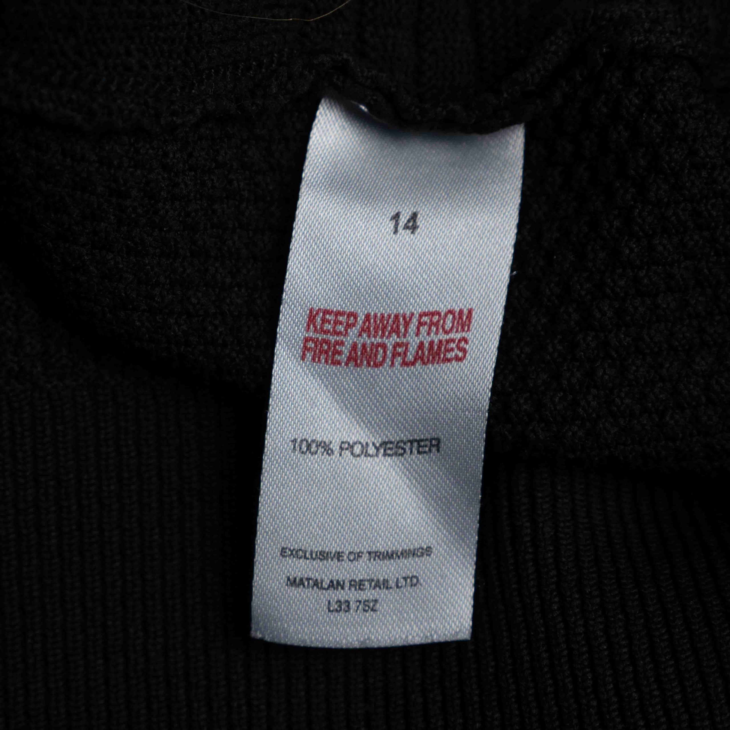 Unbranded black textured knit jumper with relaxed fit and no visible flaws.