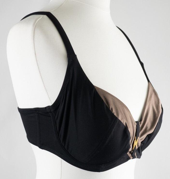 Fantasie Bikini Top Black/Bronze 32E NWT