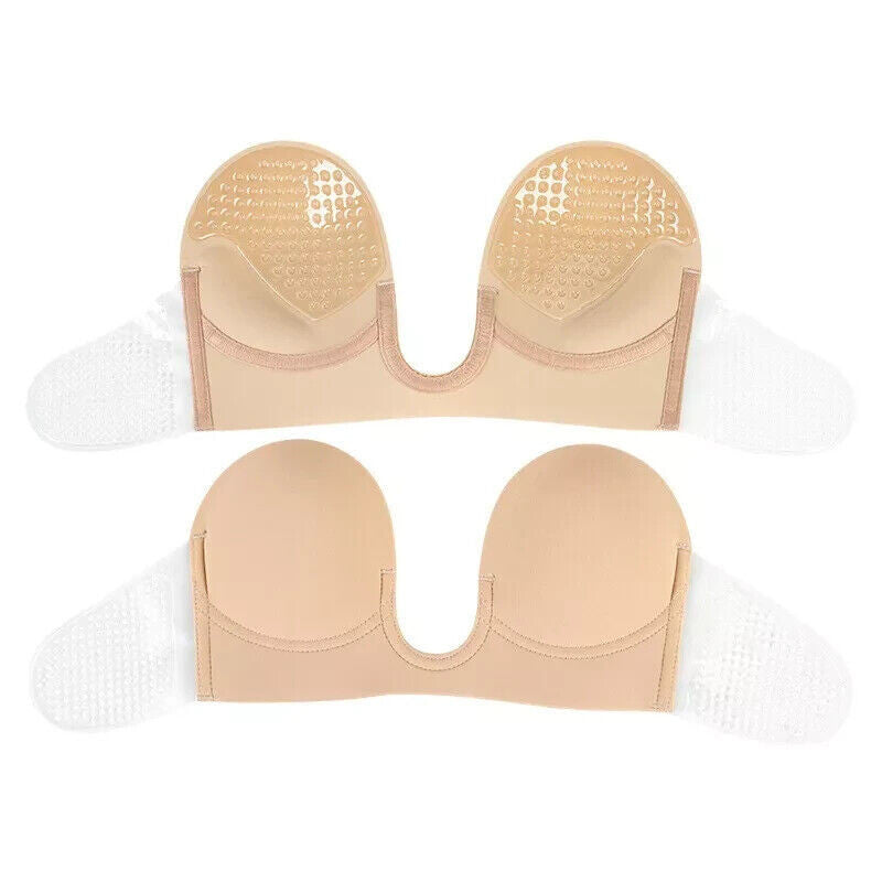 DECENY CB Invisible Silicone Bra DD Cup Nude Reusable New in Pack