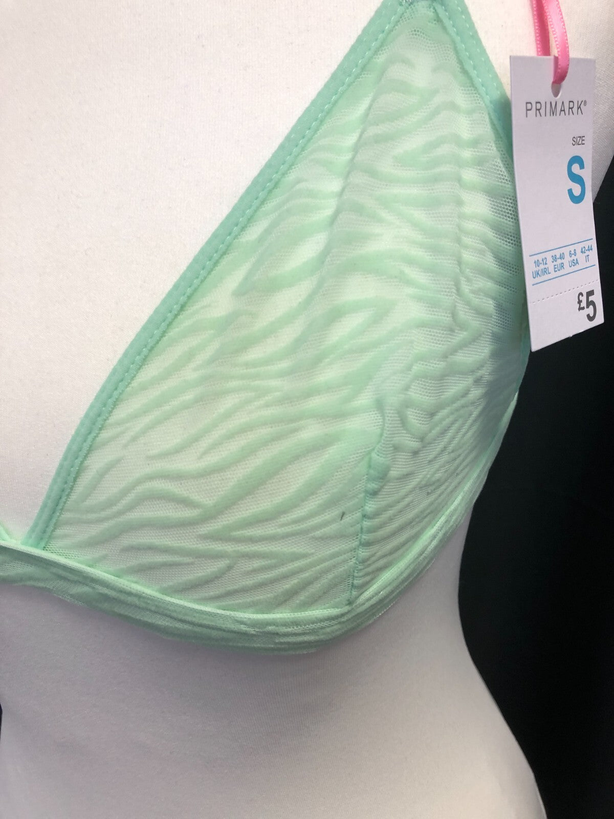 Primark Bralette S Mint Velvet Animal Pattern Non Wired Non Padded BNWT