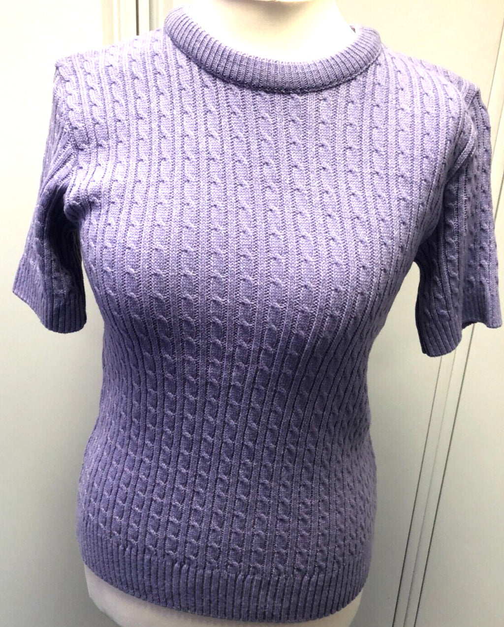 Womens Top XS Lilac Short Sleeve Jumper Round Neck by Envy I BNWT
